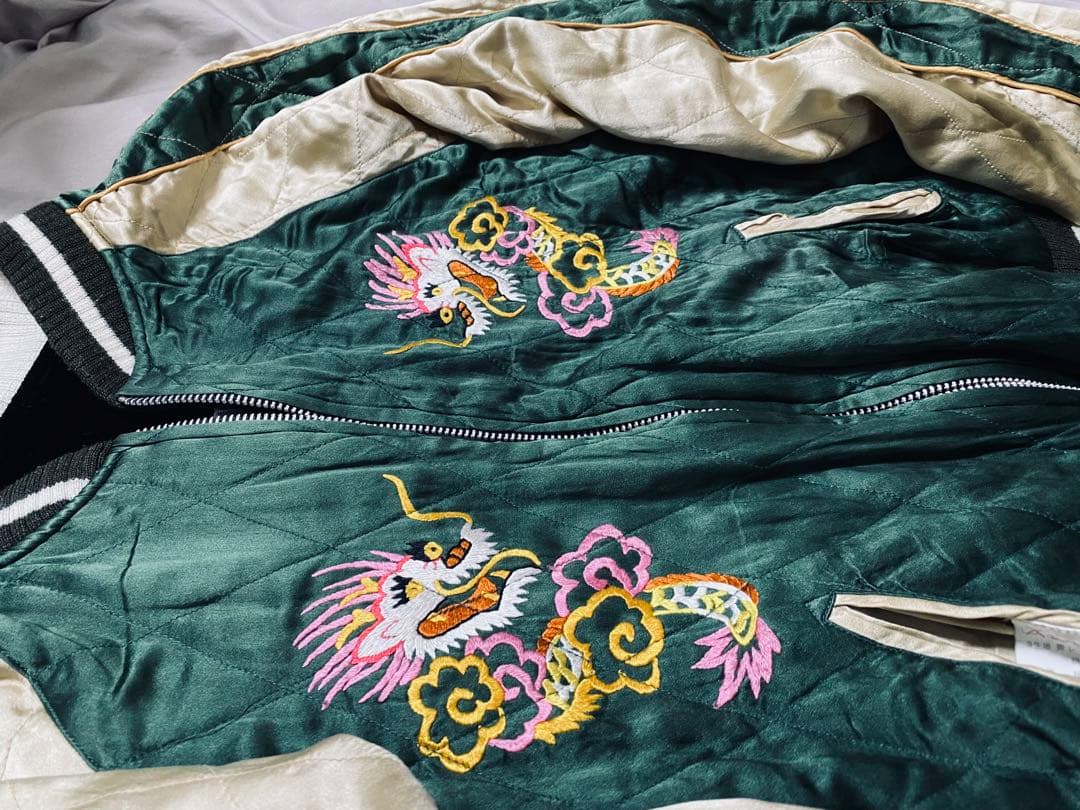 SCO JOHNBULL 日本 美品 スカジャン Unisex 別珍 レーヨン