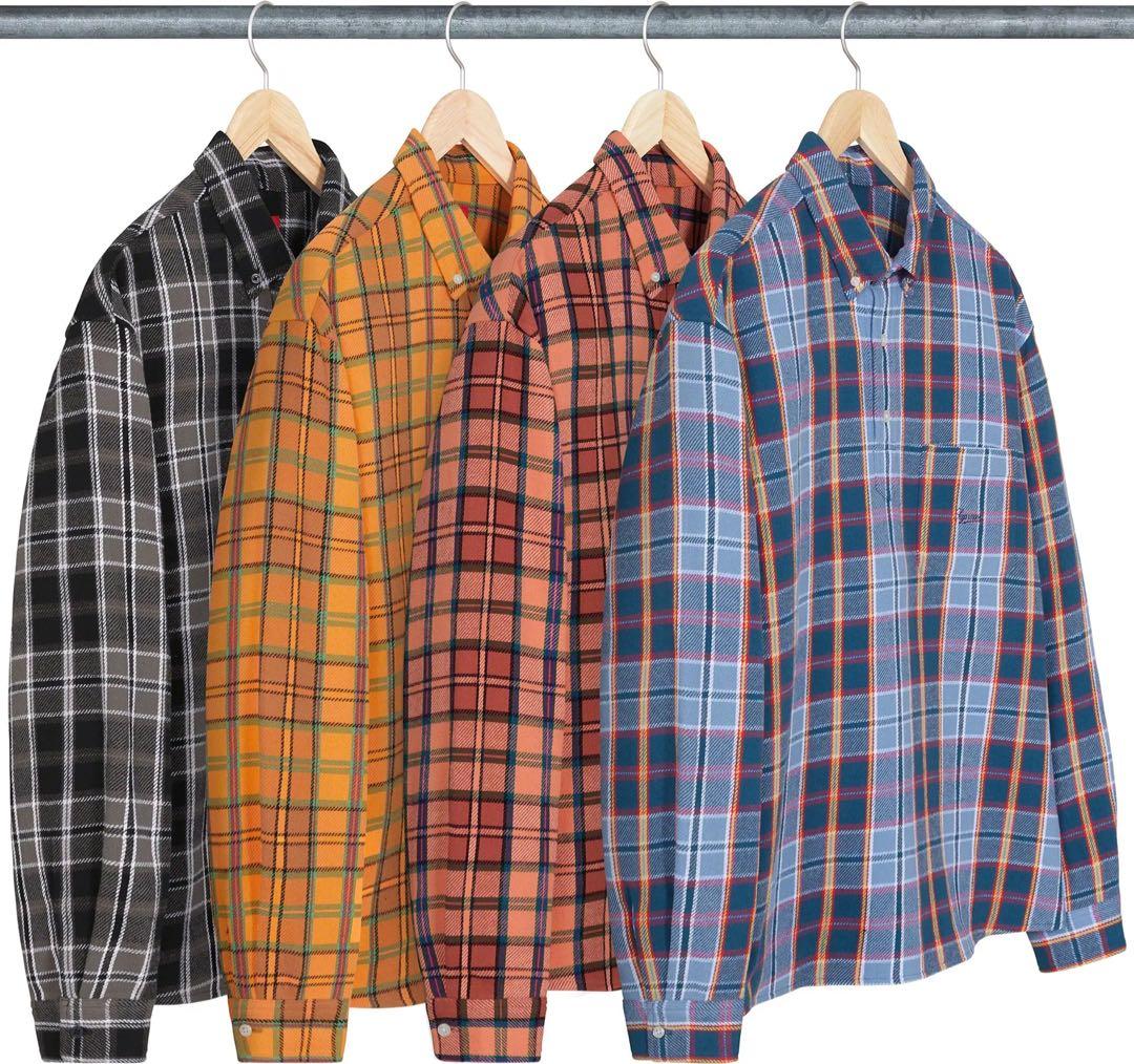 トップス SUPREME 23SS Pullover Plaid FlannelShirt