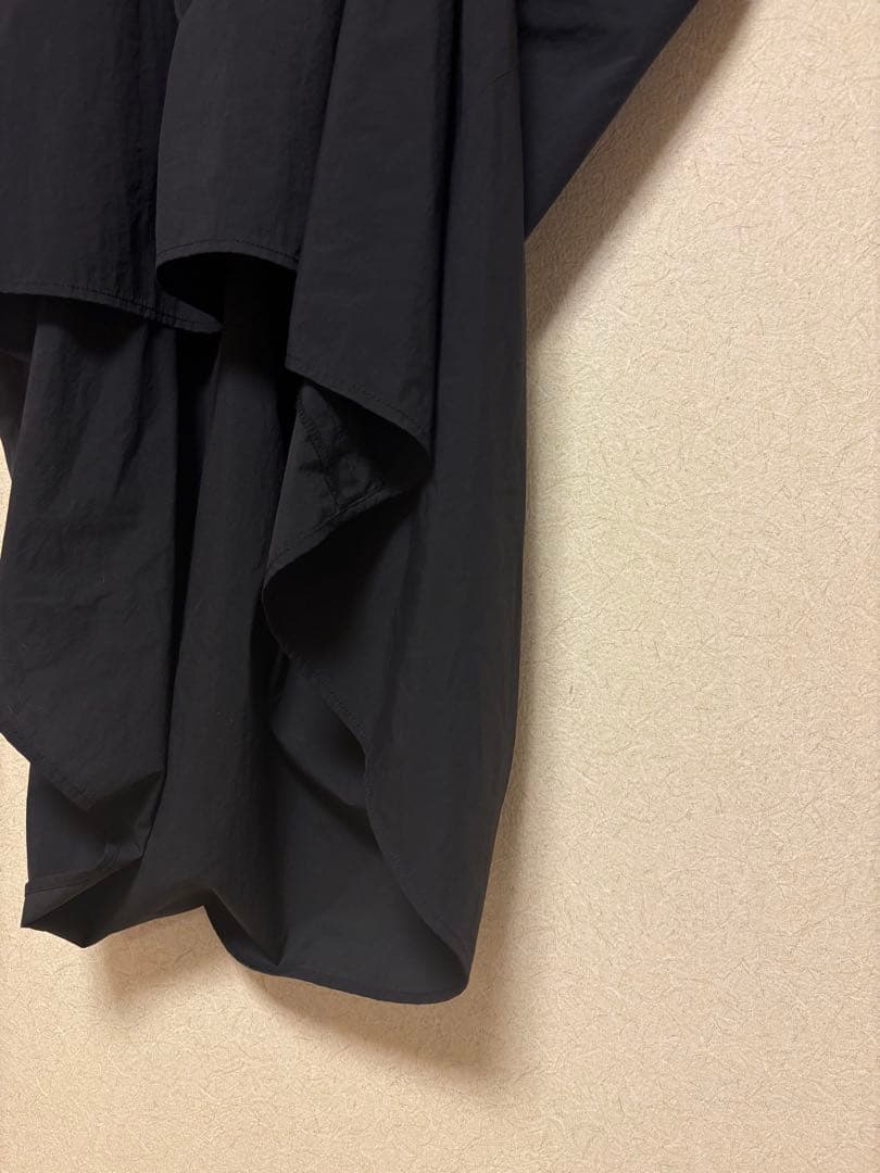 SEA TYPEWRITER DRAPE SKIRTドレープスカート/ ブラック