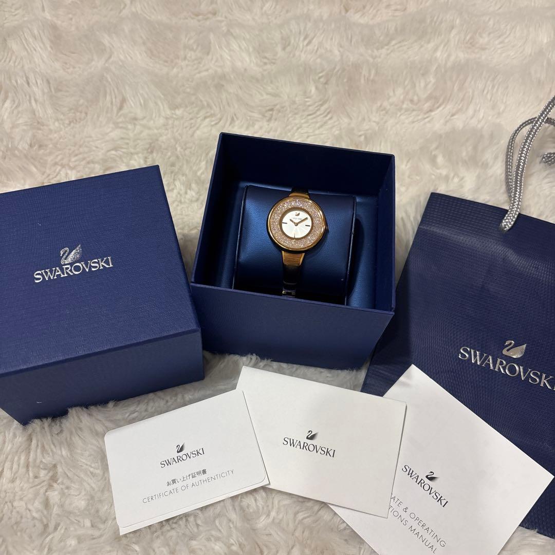 スワロフスキー SWAROVSKI 腕時計 クリスタルライン ピンクゴールド