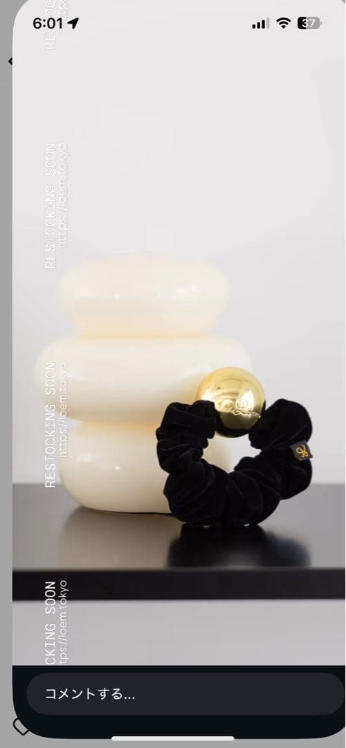 【新品未使用】【即発送可】LOEM シュシュ　ブラック