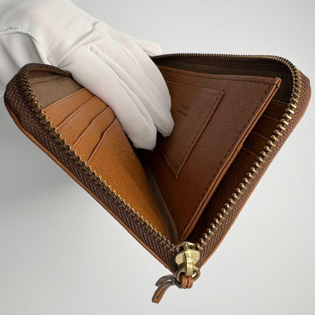 未使用級✨ SLOW&CO レザー L字ファスナー 長財布 ブラウン