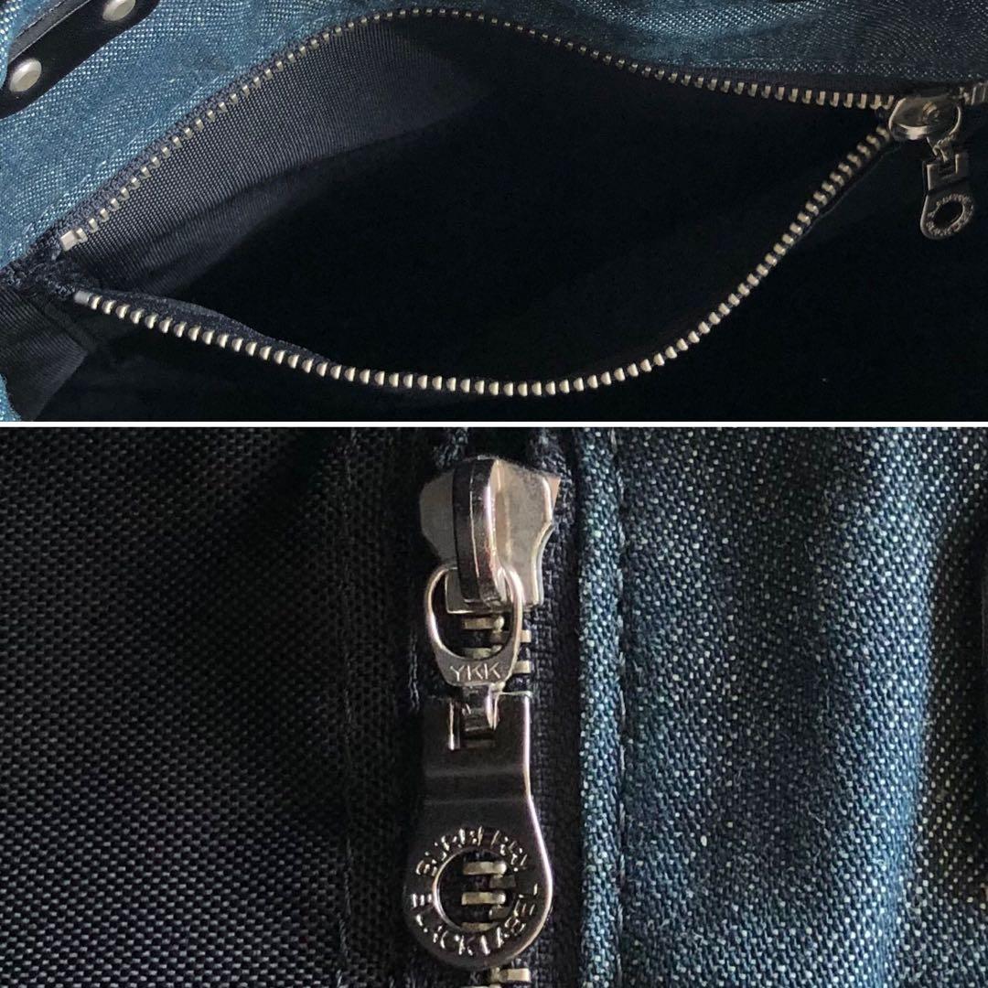 【美品】バーバリーブラックレーベル　トートバッグ　本革　デニム　ノバチェック