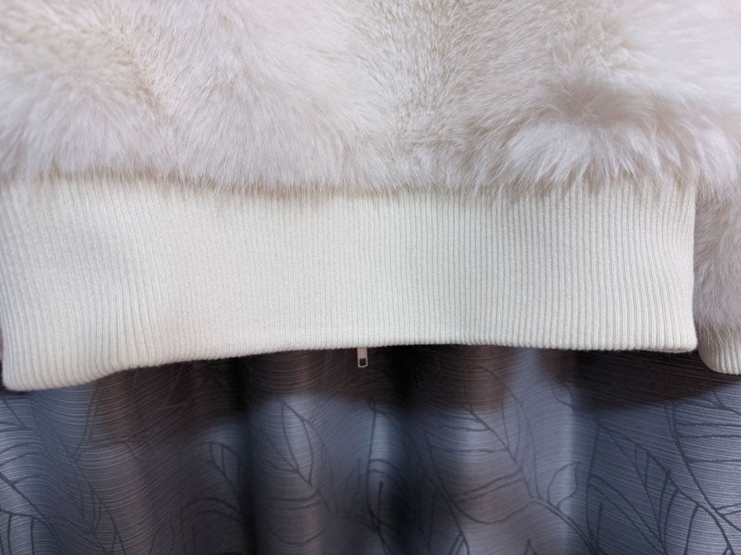 lilLilly フェイクファーレッグカバーホワイト レッグウォーマー パーカー