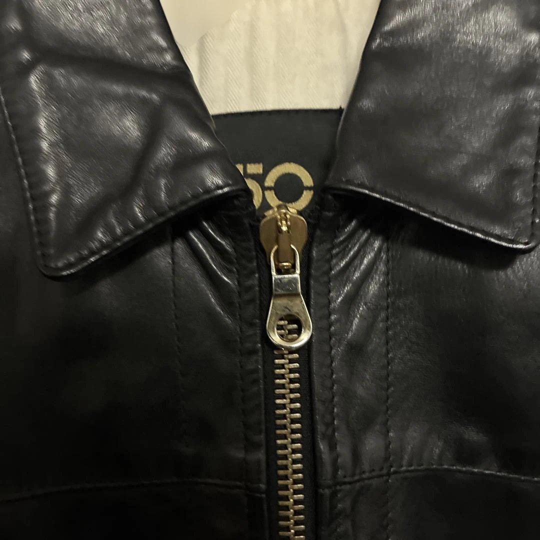 k*】様 CINQUANTA ブラックレザーライダースジャケット　h503 ホー