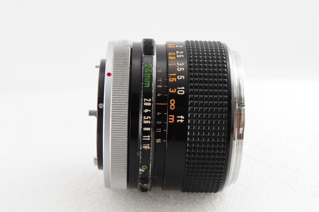 Canon FD 24mm f2.8 Oマーク　人気の単焦点レンズの完動品です
