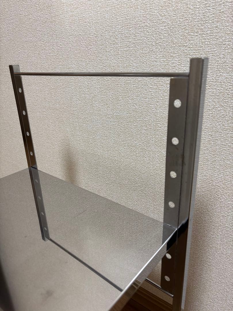 川口工器　ステンレス棚 幅伸縮家電ラック 【棚1段】 ワイド　燕三条製