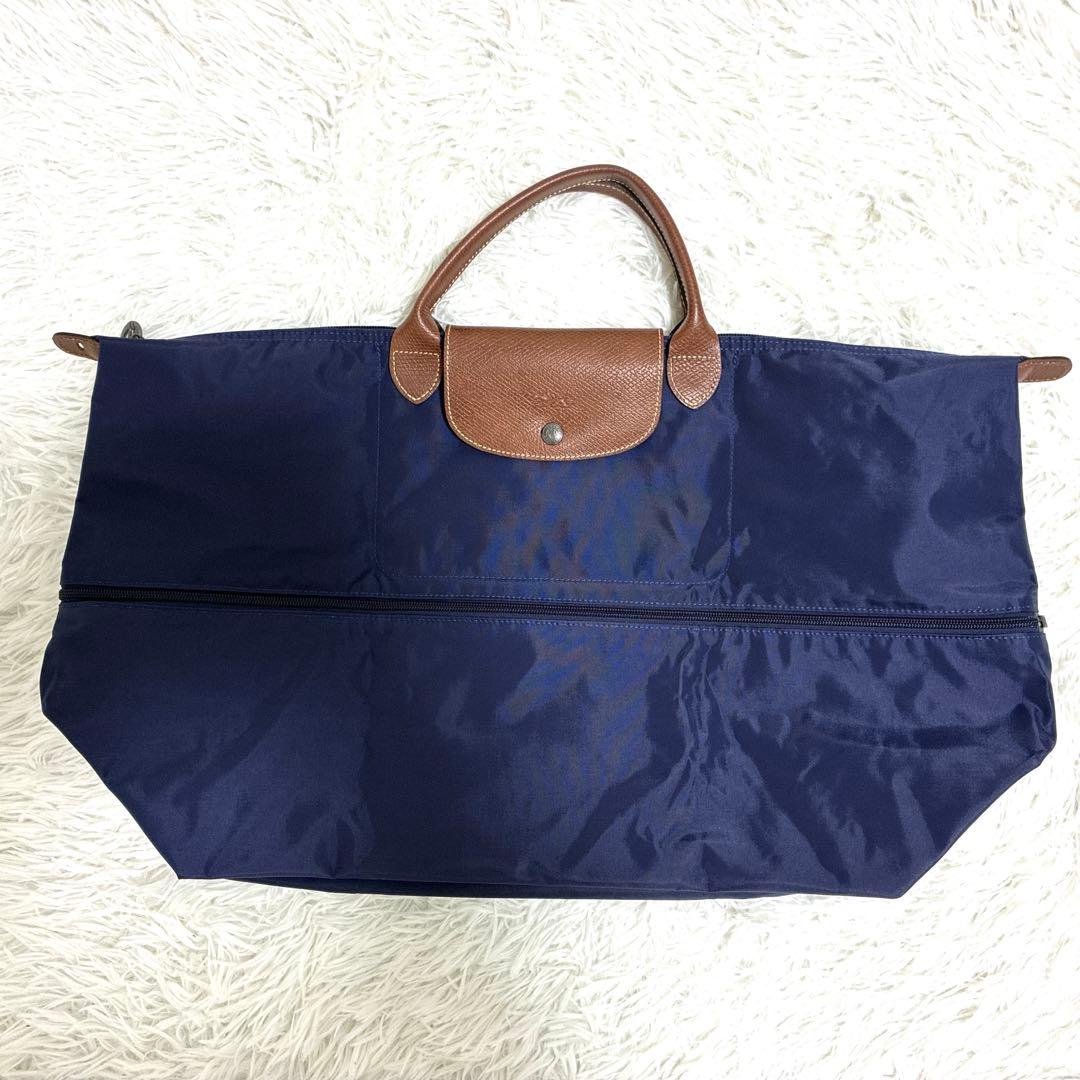 LONGCHAMP ロンシャン プリアージュ トラベルバッグ ネイビー 拡張型
