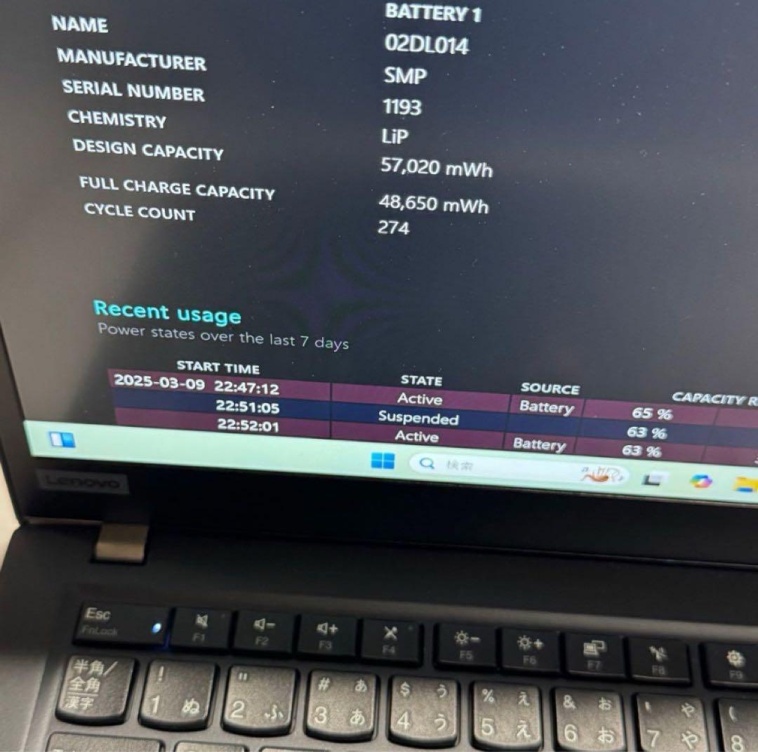 ThinkPad 軽薄型 256GB SSD 8GBメモリOfficeカメラ付き