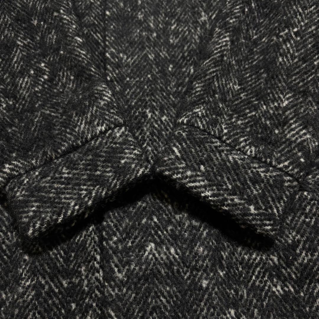 美品★ドゥルカマラ ヘリンボーン フード コート ドロップショルダー サイズ0