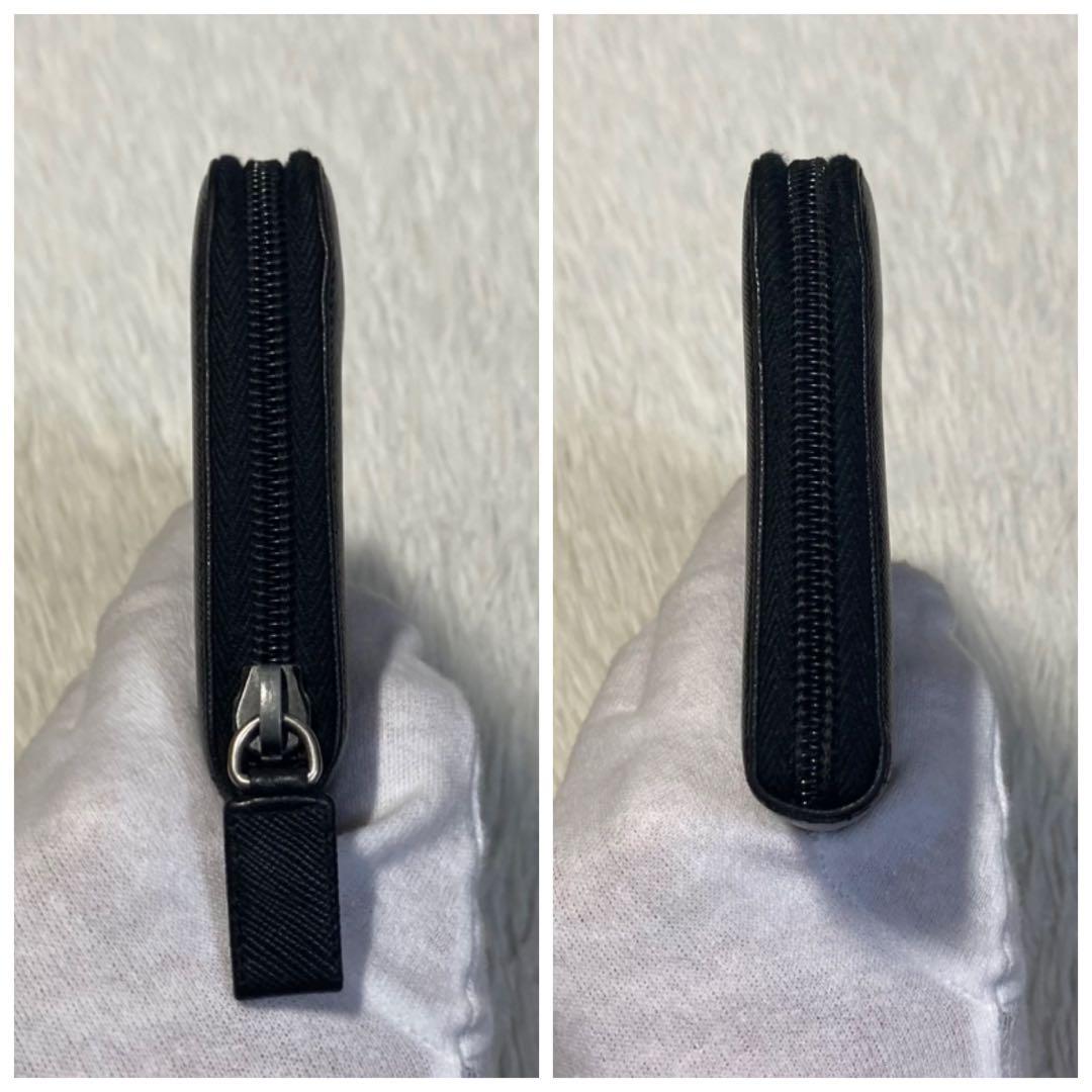 今週限定価格　美品　PRADA プラダ　長財布　ラウンドファスナー　黒　三角ロゴ