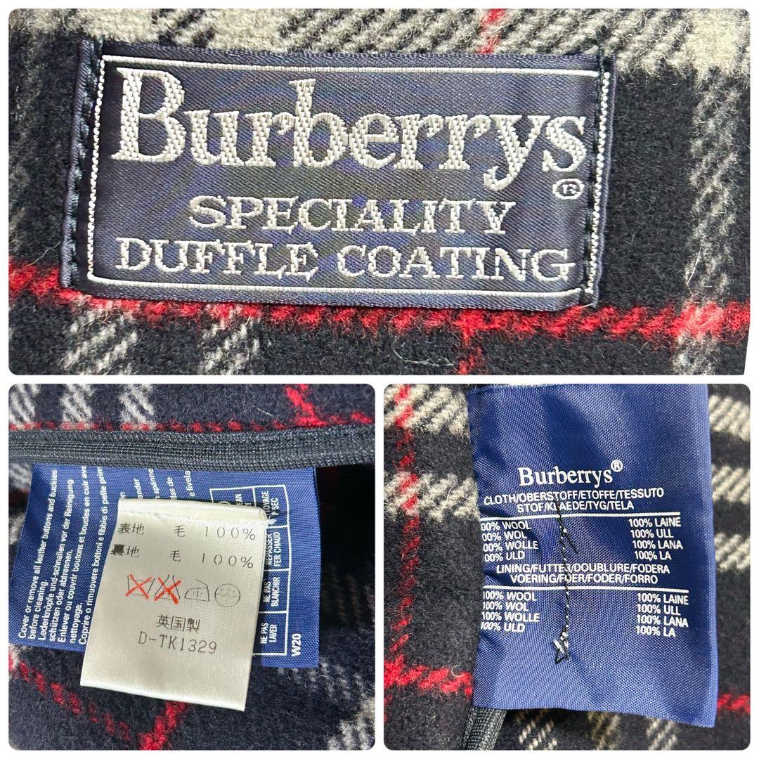 BURBERRY バーバリー　ダッフルコート　ノバチェック　ネイビーフリーサイズ