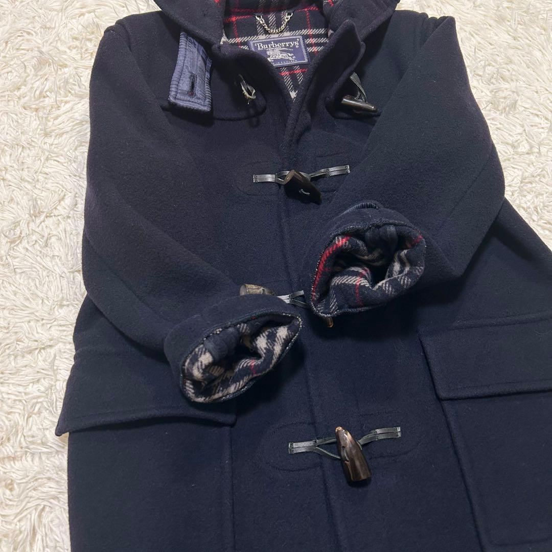 BURBERRY バーバリー　ダッフルコート　ノバチェック　ネイビーフリーサイズ