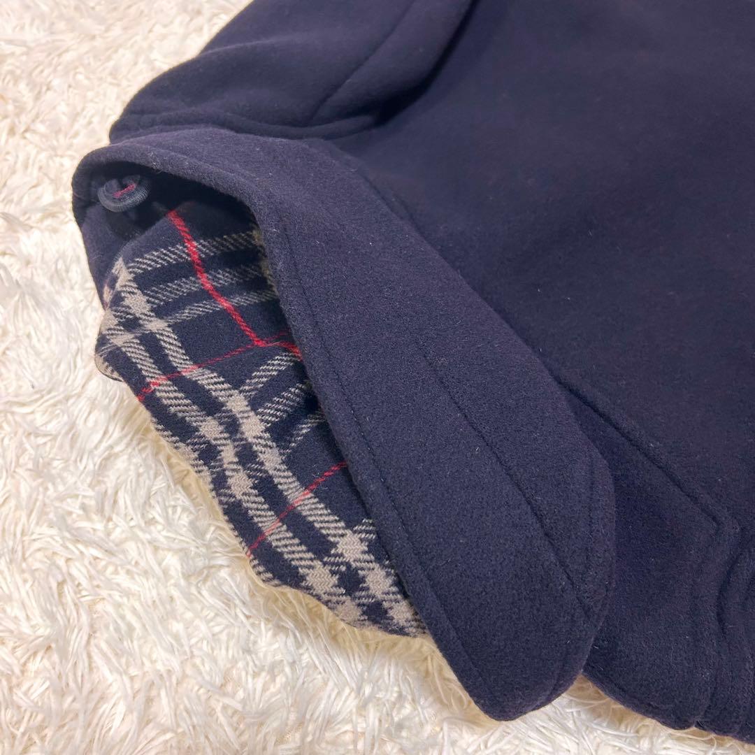 BURBERRY バーバリー　ダッフルコート　ノバチェック　ネイビーフリーサイズ