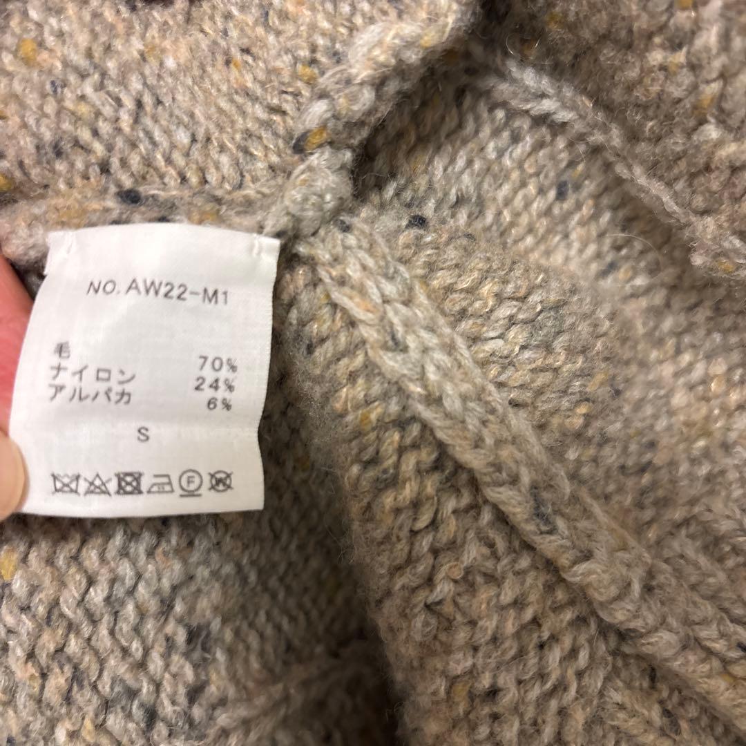 ARCHI アーキ　ケーブルニット　デザインニット　アルパカ混　ゆったりニット