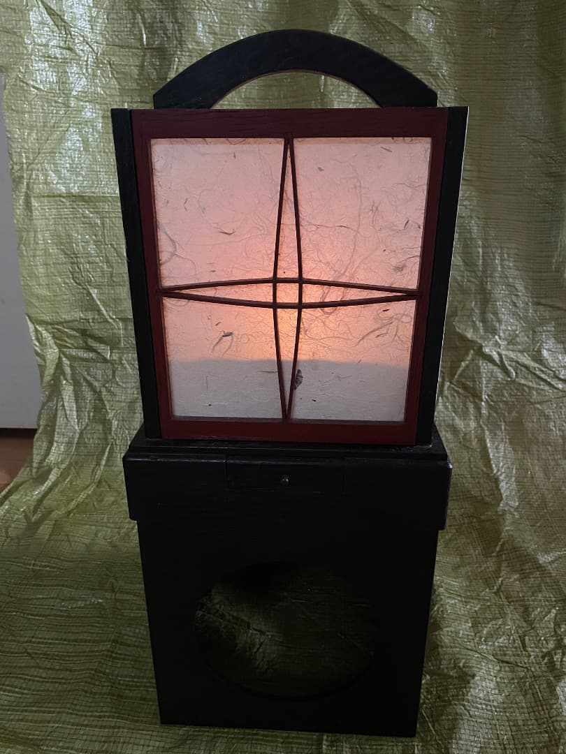 有明行灯　古民具 骨董　行燈　行灯　和紙と蝋燭のおまけ付き