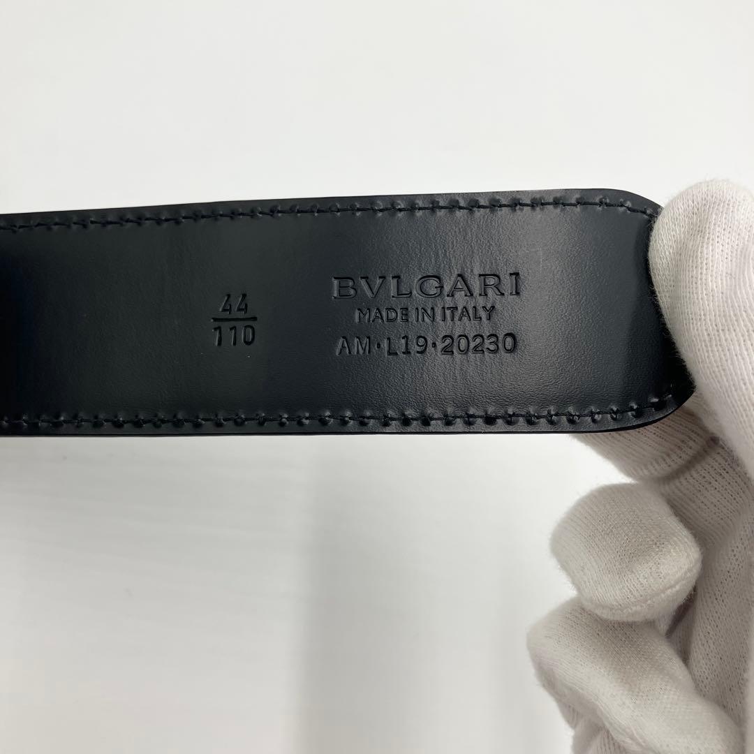 箱付き極美品✨ブルガリ ベルト サークルロゴ ビーゼロワン レザー ブラック