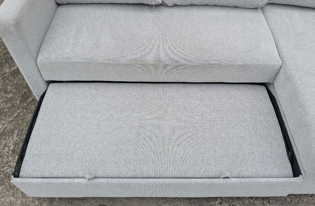 すぅ ニトリ 布張りカウチソファベッド (ノアーク2 GY)
