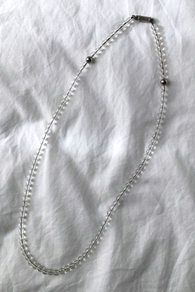 phiten　ファイテン　水晶　チタン　ネックレス　Phild　SILVER