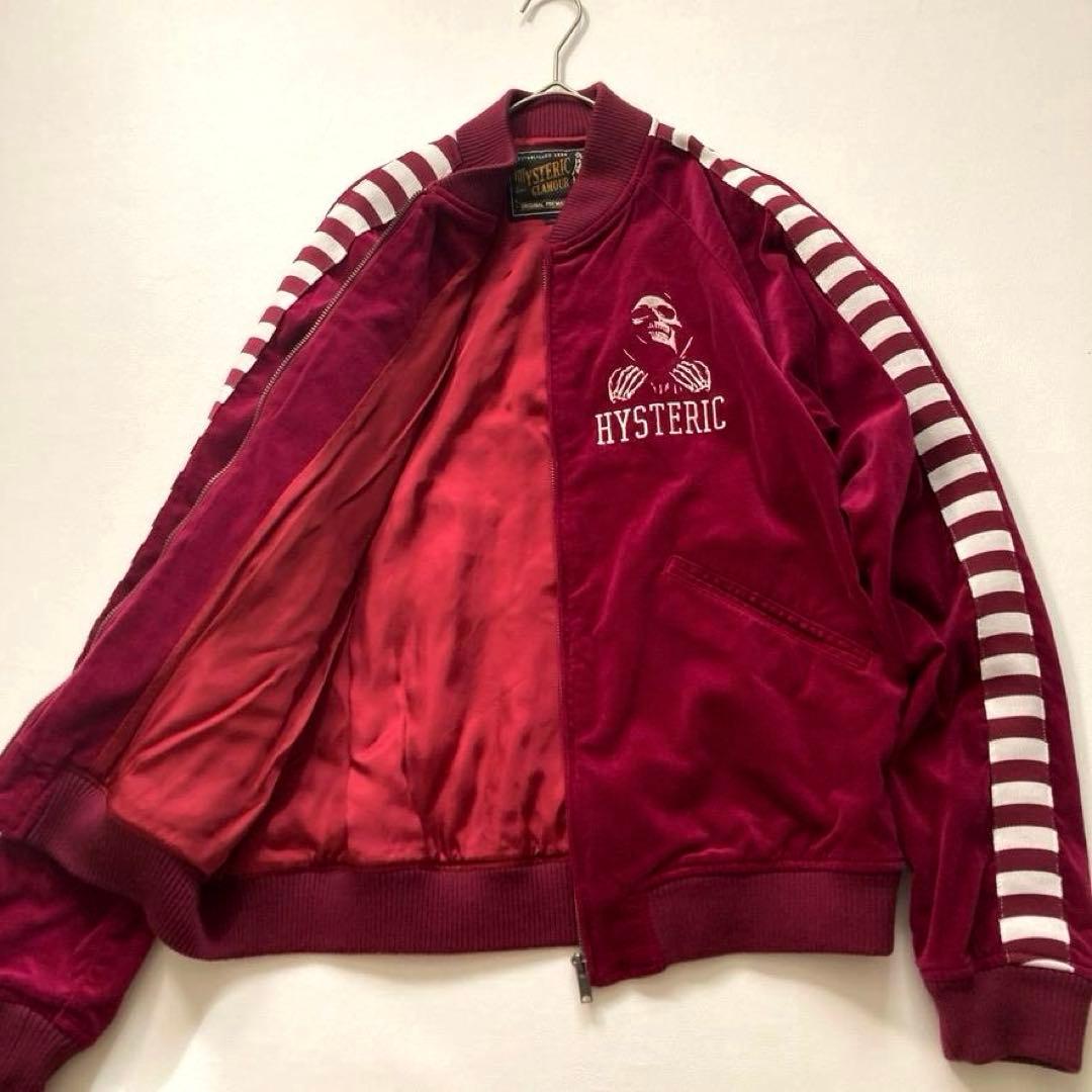 【くく】ヒステリックグラマー　スーベニアジャケット ベロア ボルドー