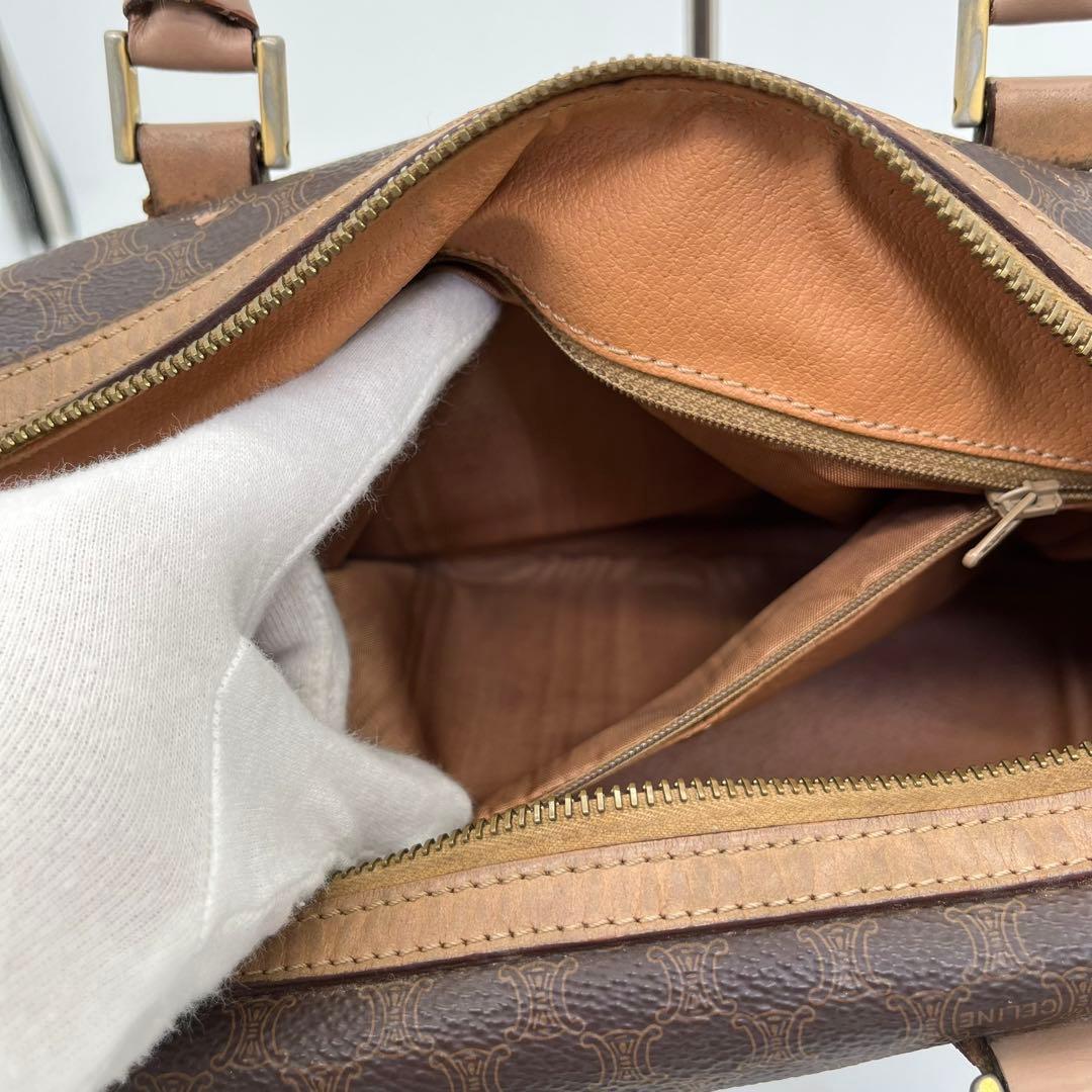 CELINE ハンドバッグ ミニボストン マカダム柄 トリオンフ ロゴ入 PVC