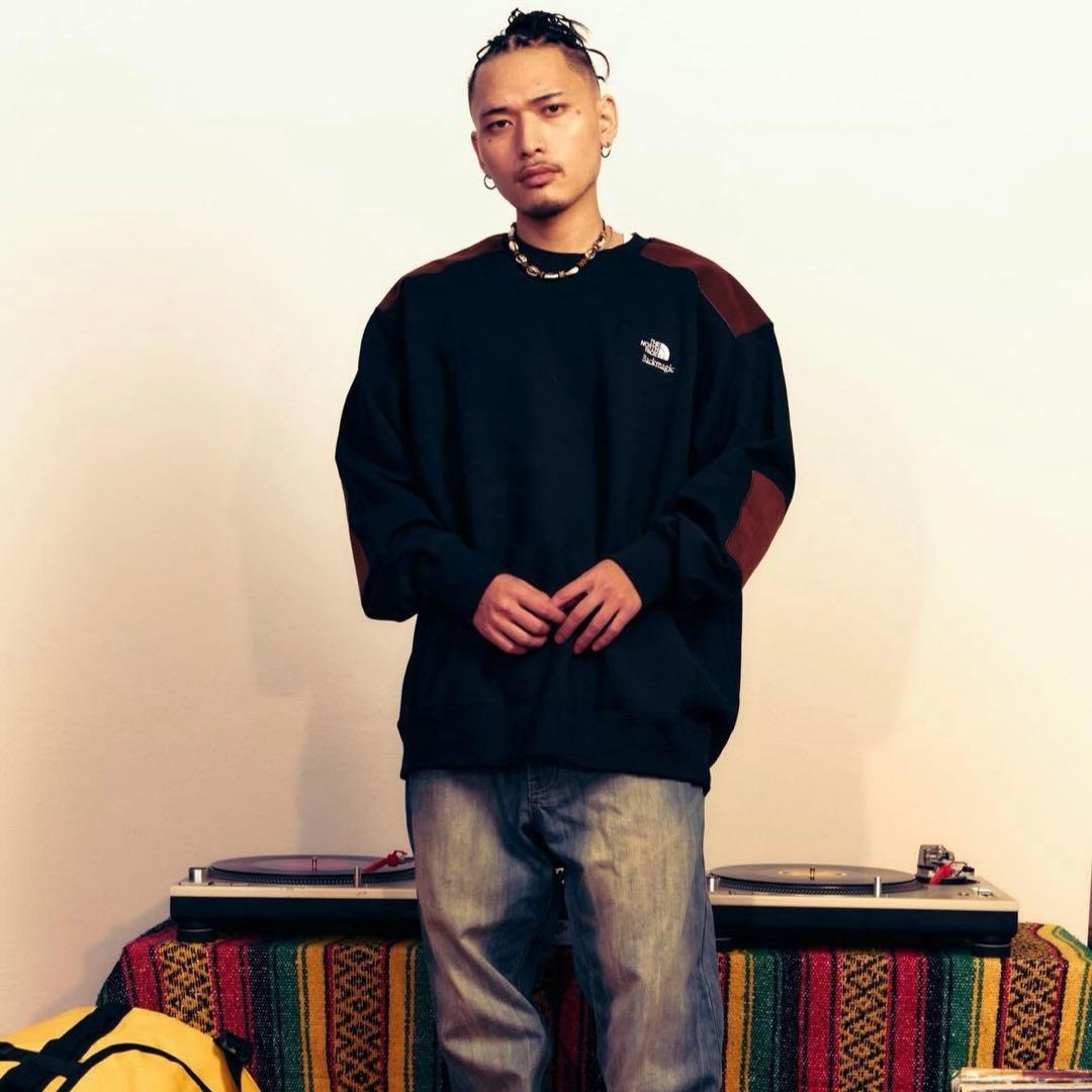 ノースフェイス Backmagic限定 Sweat Crew【L】ブラック 黒