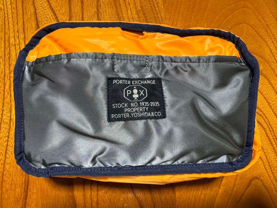 美品 PORTER PX TANKER ウエストバッグ シルバー グレー