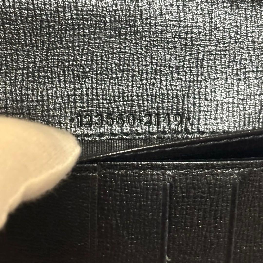 美品　人気　グッチ　長財布　レザー　ブラック　G金具　ユニセックス