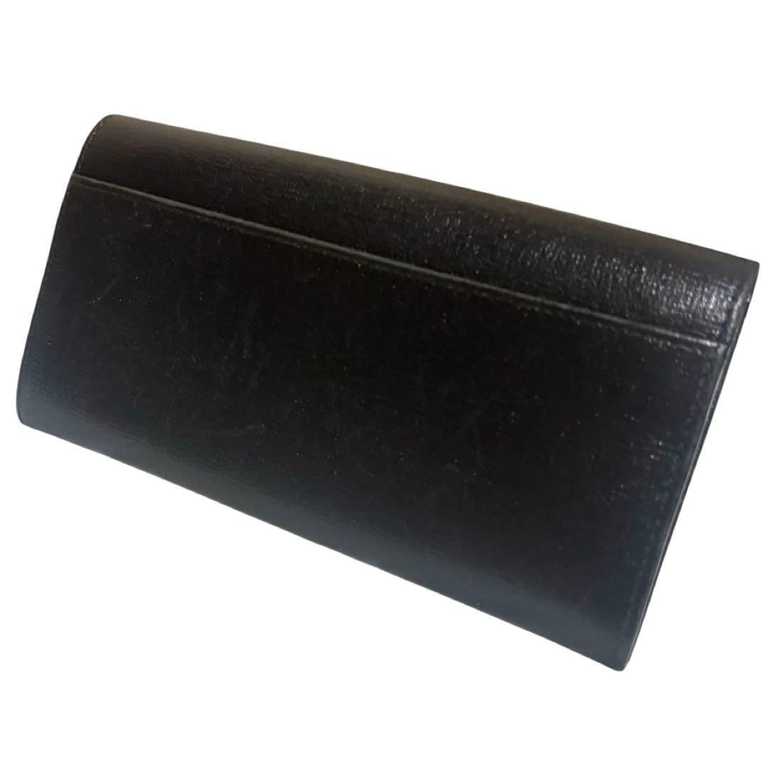 美品　人気　グッチ　長財布　レザー　ブラック　G金具　ユニセックス