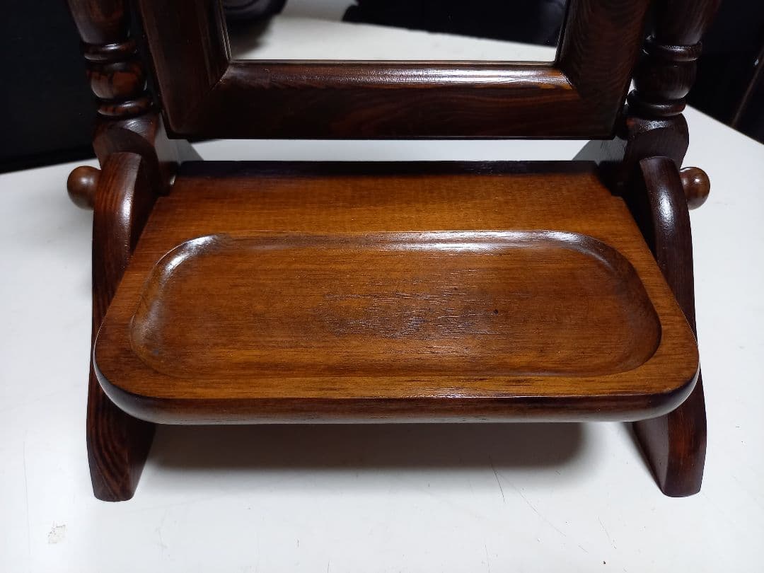 ココナッツ　様売約済　1970's　コロニアルウッド　テーブル　スタンド　ミラー