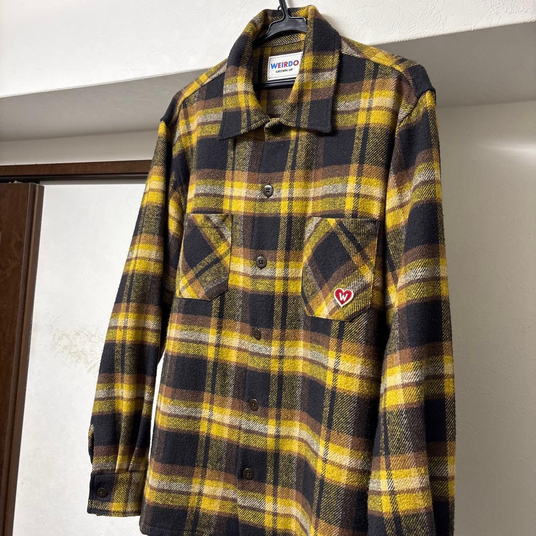 極上カラー & 良サイズ WEIRDO ヘビーネルシャツ