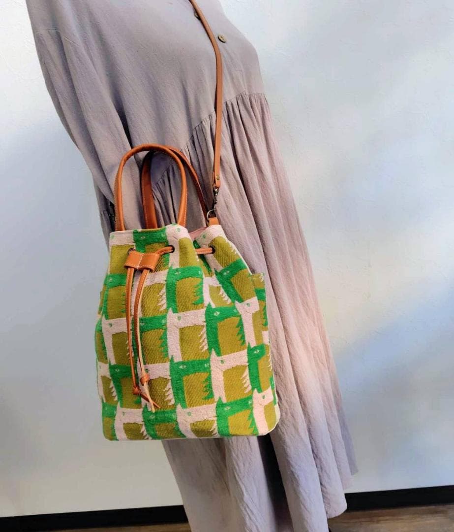 【BEN様】/thoroughbredサラブレットマスタード/巾着Lサイズショ