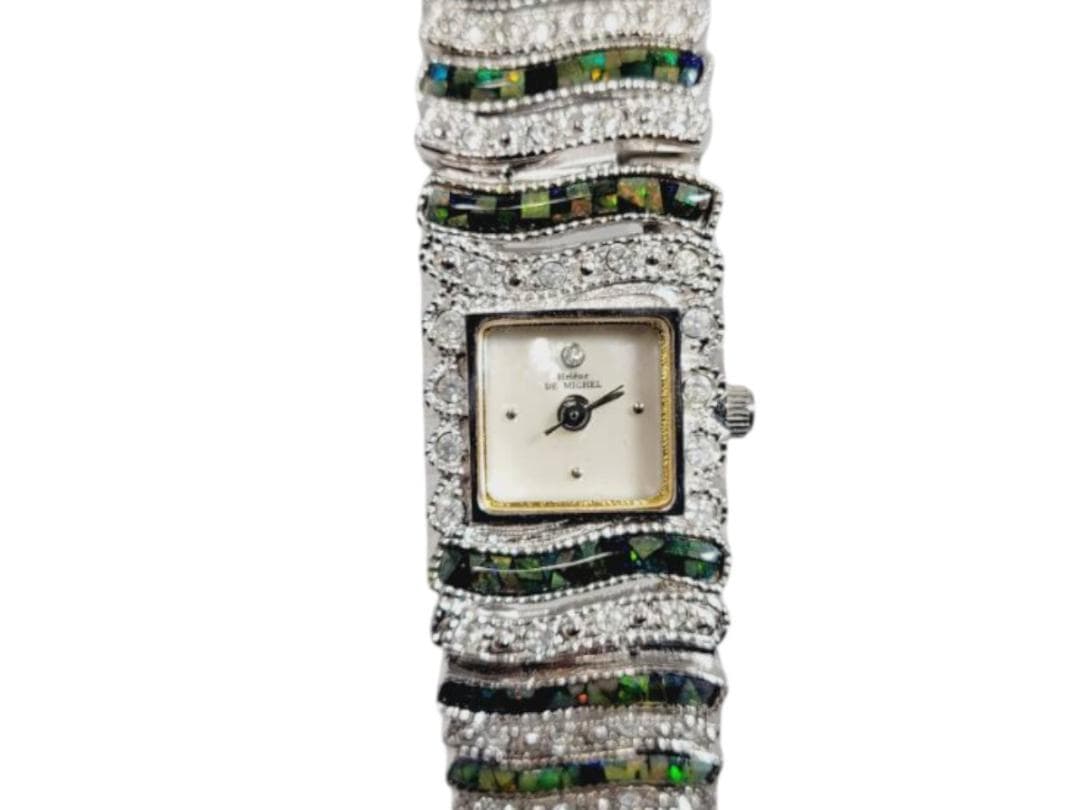 HeleneDEMICHELヘレンミッシェル925SILVERシェル文字盤腕時計