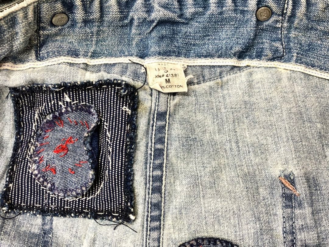 RRL ダブルアールエル オーバーオール リペアダメージ加工 ラルフローレン