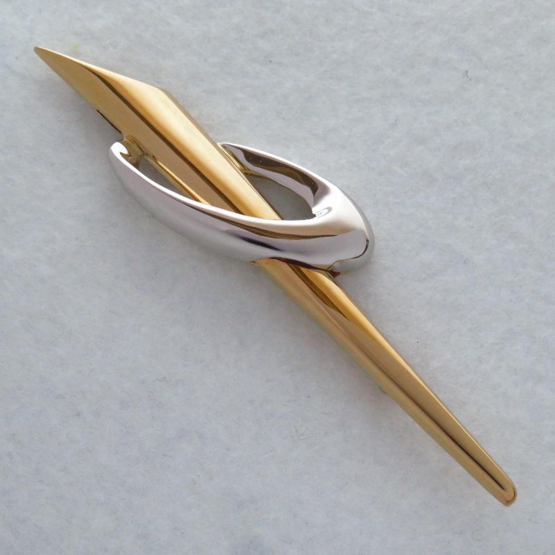 K18 Pt900 ブローチ 男女兼用 アクセサリー 6.3g