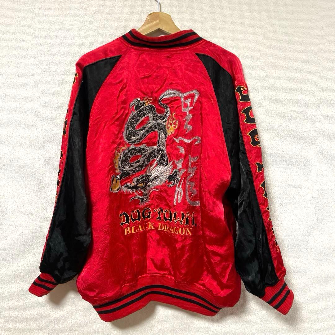 DOG TOWN ドッグタウン 黒龍 スカジャン XL 傷汚れ有 ヴィンテージ