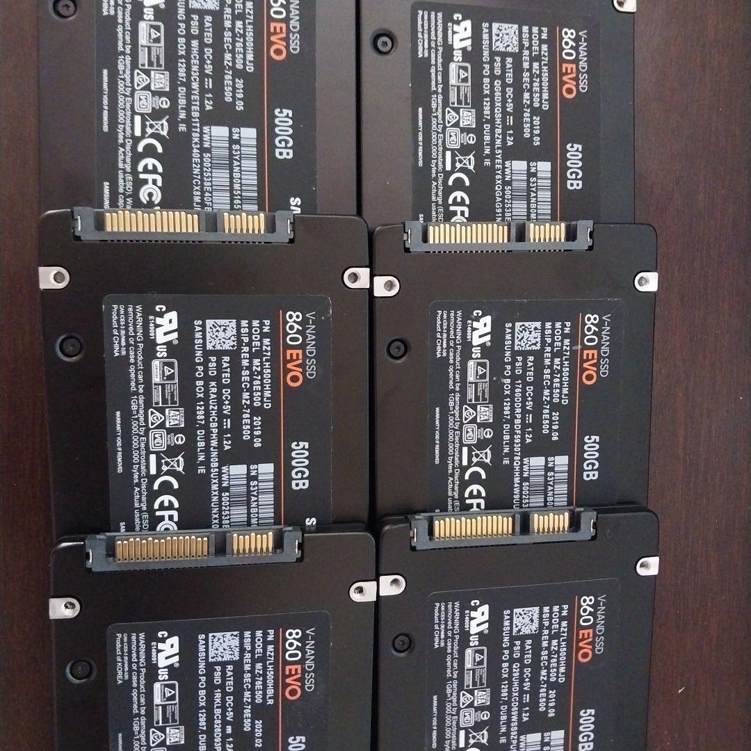 Samsung 860 EVO 500GB 内蔵型SSD x6