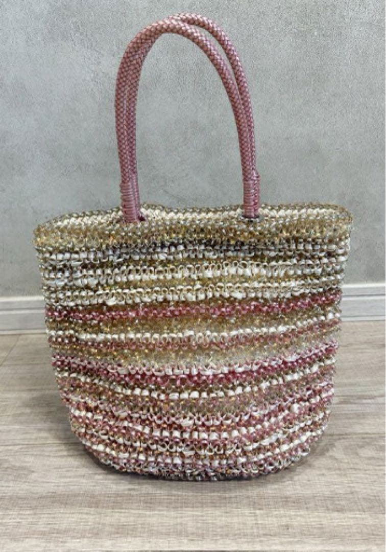 ANTEPRIM アンテプリマ　ワイヤーバッグ　ピンク　バケツ型