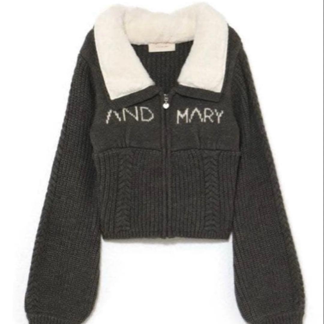 トップス Mary logo zip tops ANDMARY