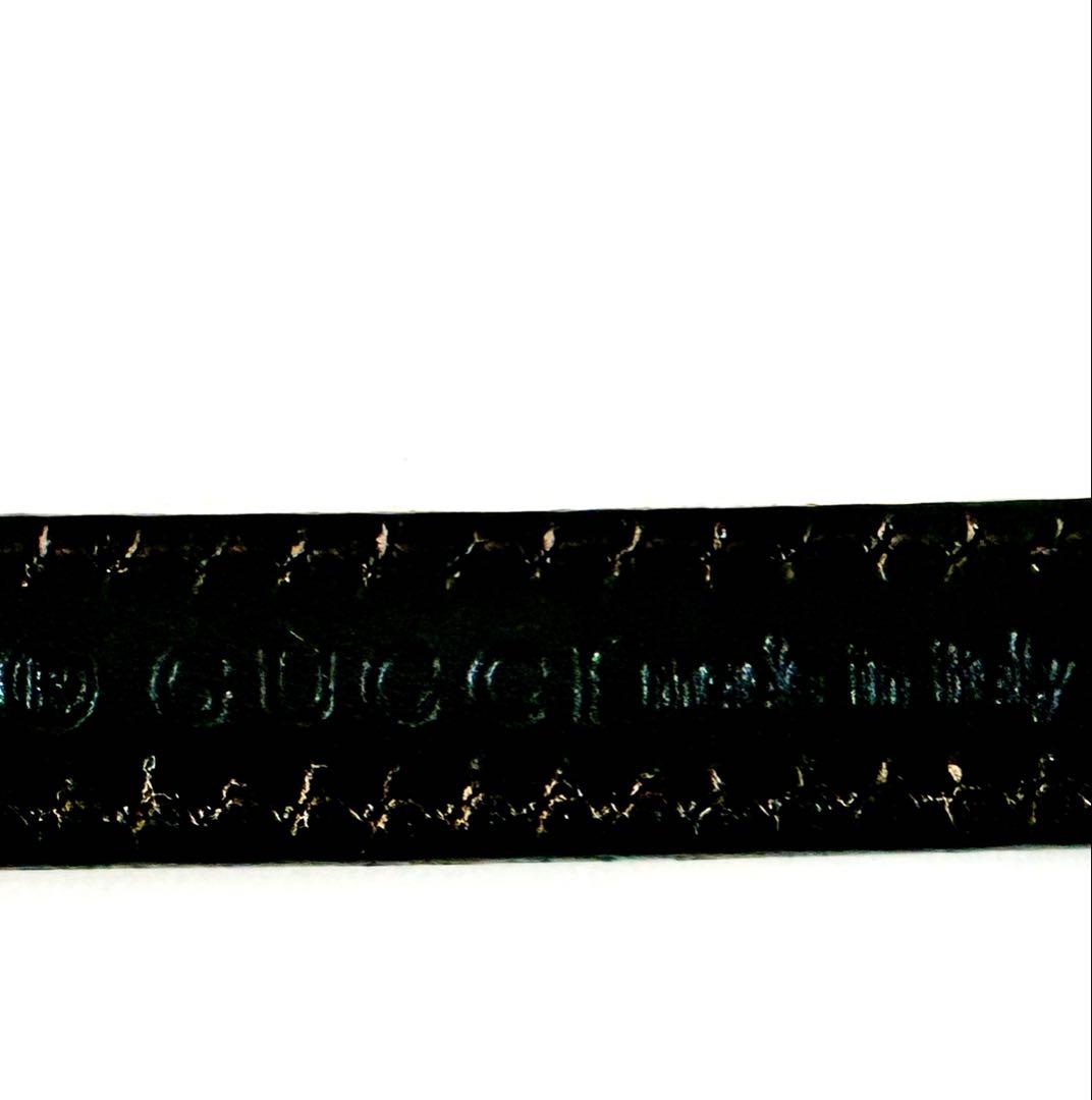 GUCCI細ベルト　GGロゴ(ゴールド) をキャメルカラーレザー