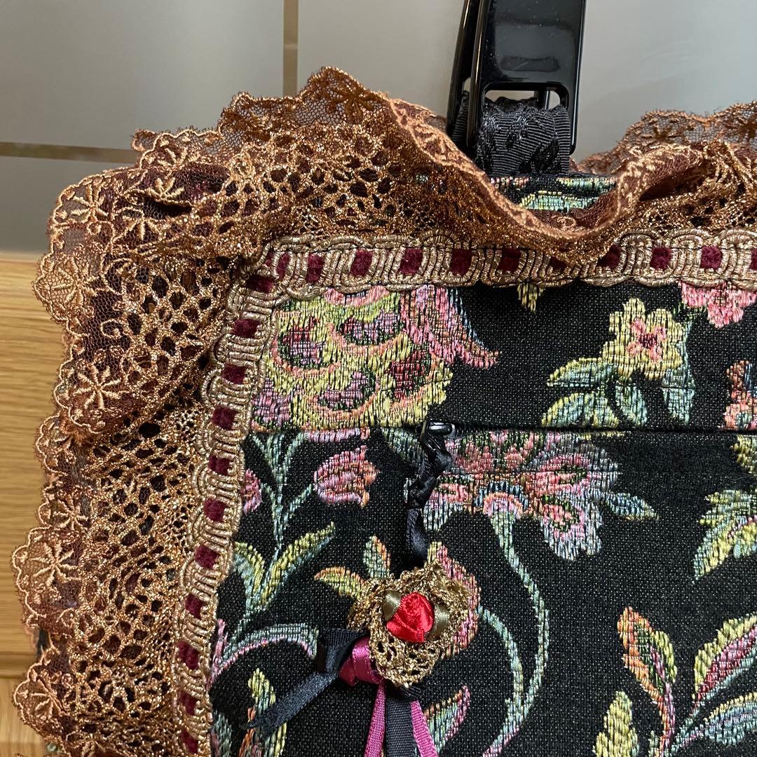 【希少、未使用品】Cimaki ちまき　両面ゴブラン生地使用　　ハンドバック