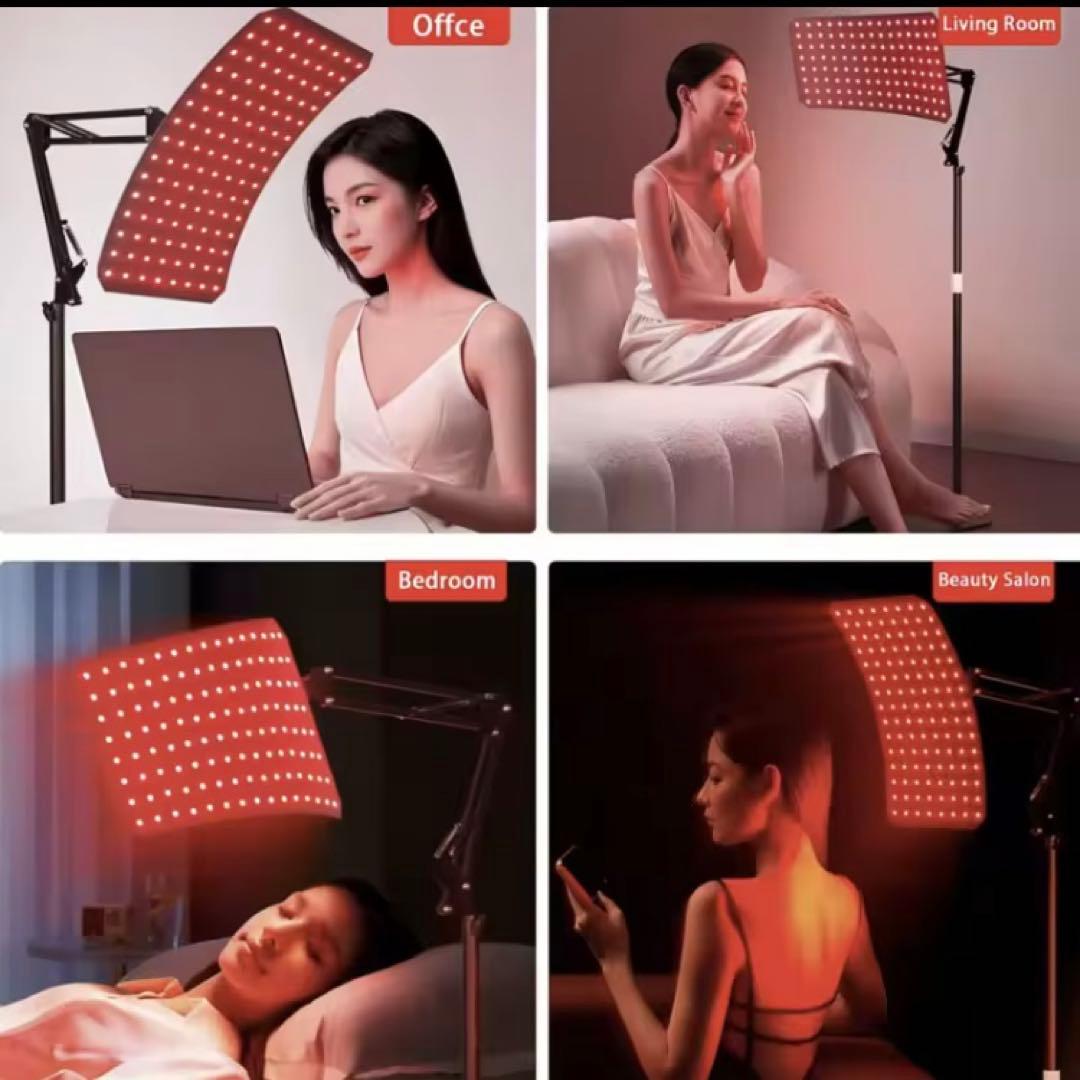 エイジングケアに最適！　近赤外線赤色EDライトセラピー パネル型 ／スタンド付き