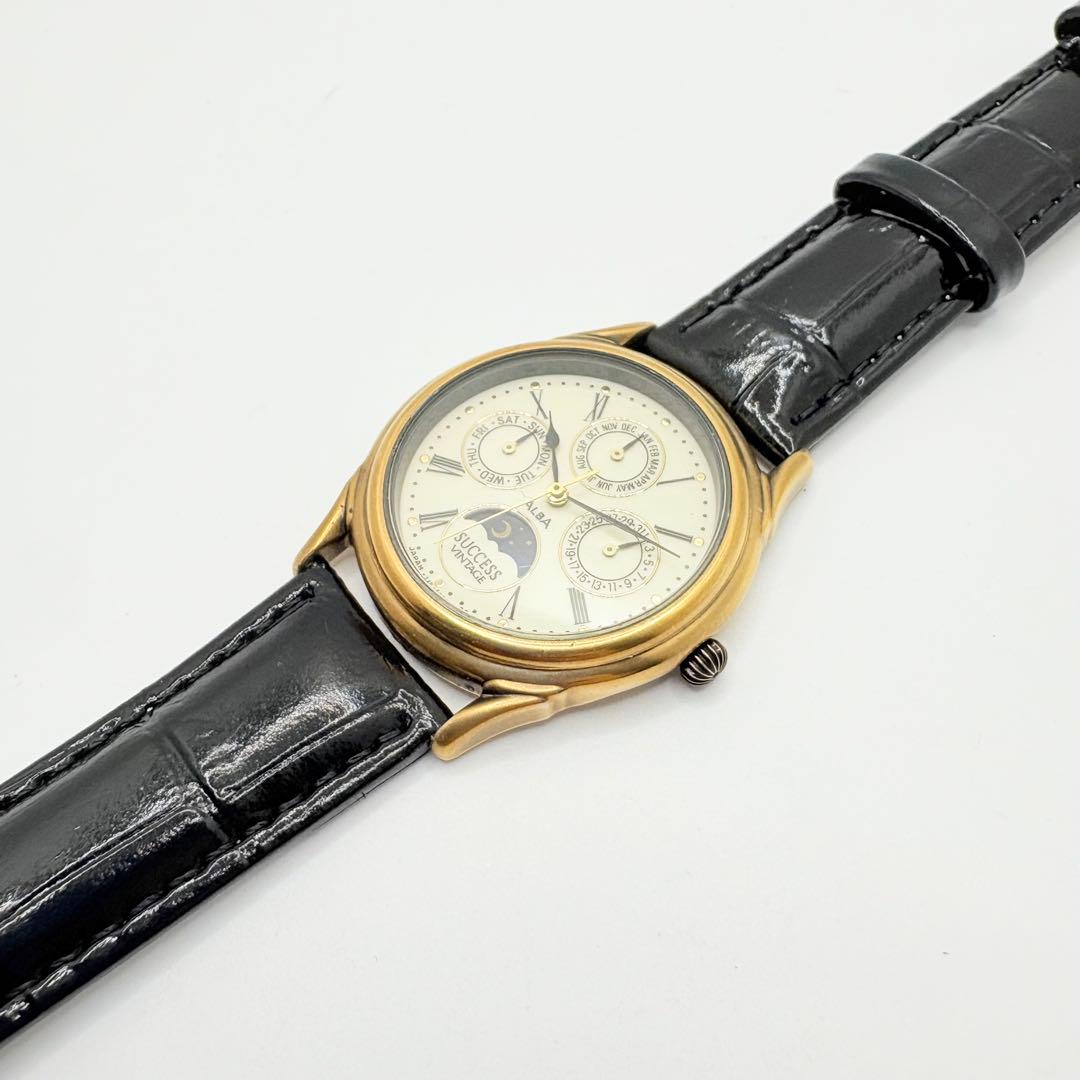 SEIKO ALBA 新品電池 稼働 時計 サン＆ムーン サクセス ヴィンテージ