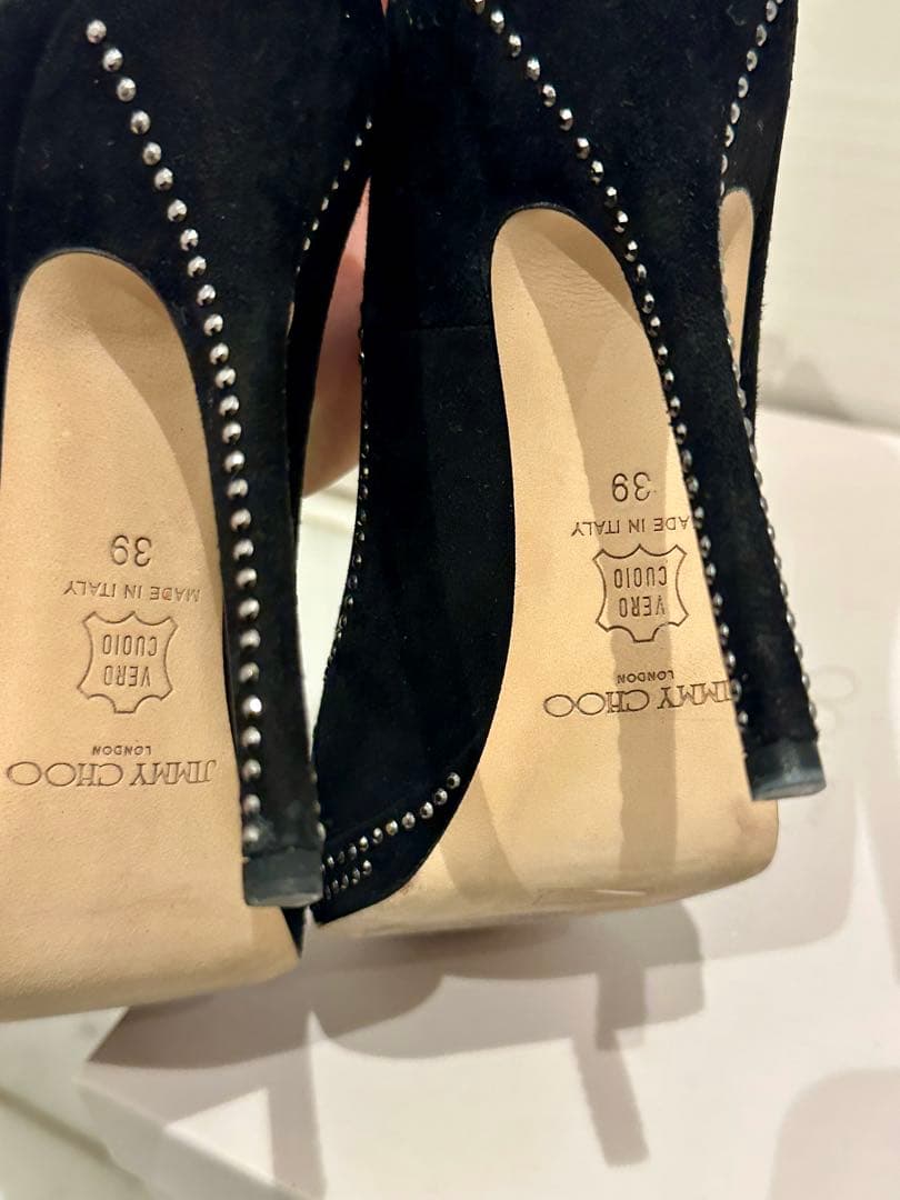 JIMMY CHOO ブラック スエード ハイヒール