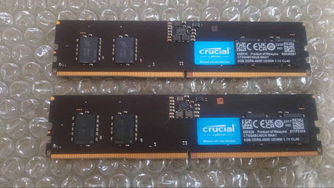Crucial DDR5 4800MHz 16GB（8GB×2） メモリ