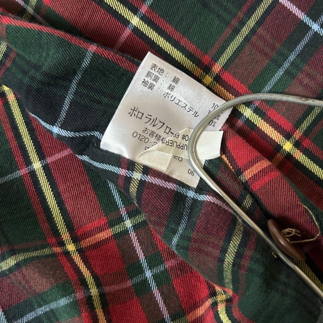 90s ラルフローレン スウィングトップ チンスト 裏地チェック ブラウン
