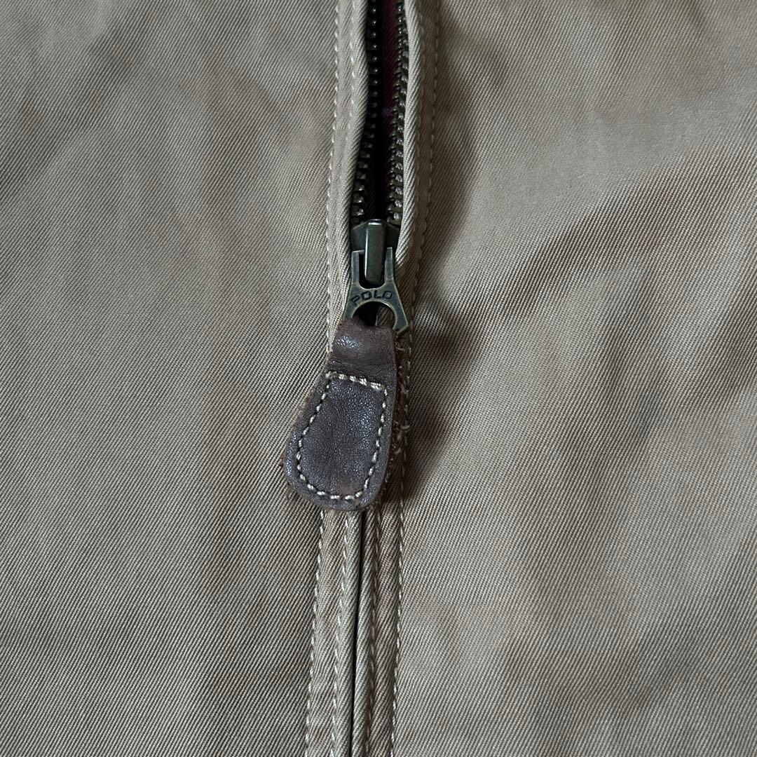 90s ラルフローレン スウィングトップ チンスト 裏地チェック ブラウン