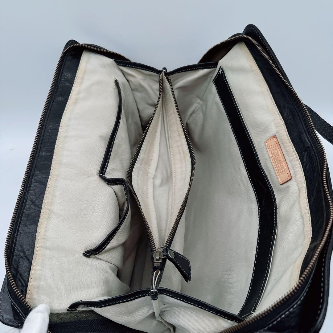 【ソメス】2WAY ビジネスバッグ ショルダーバッグ レザー ブラック