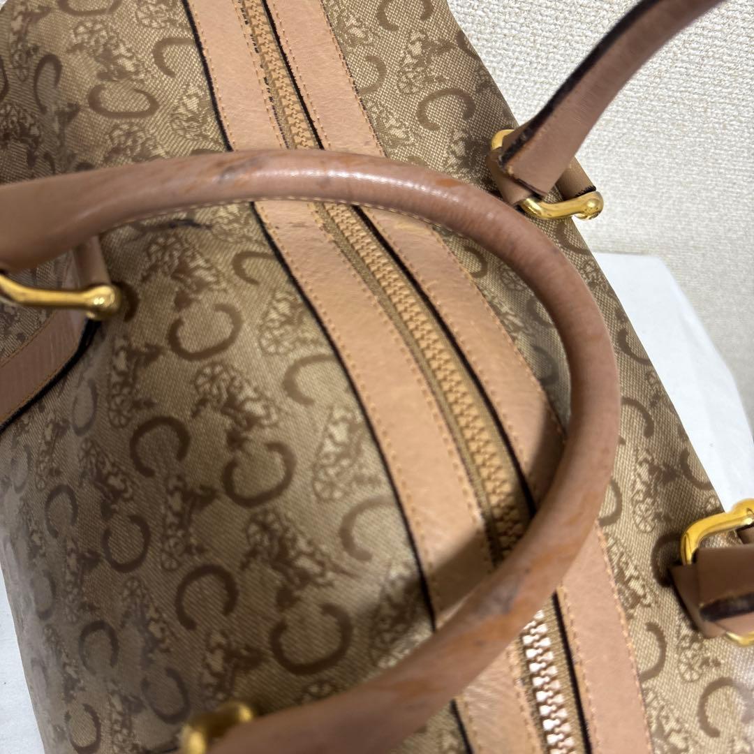 ✨希少✨　CELINE　セリーヌ　ボストンバッグ　Cマカダム　キャンバス　レザー