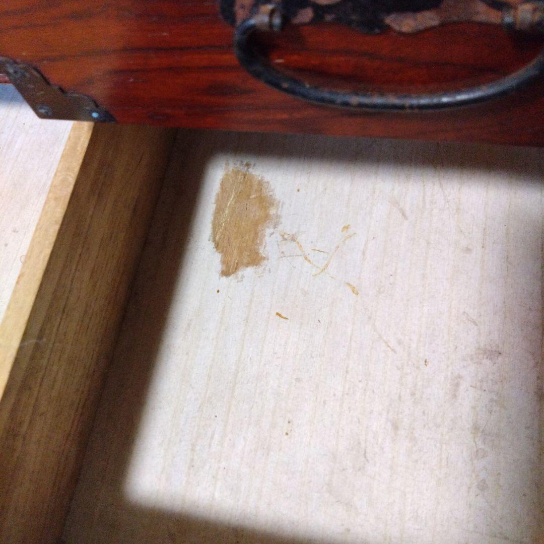 昭和レトロなアンティーク　　木製長火鉢　引き出し付